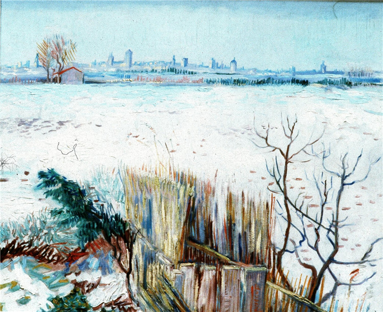 Snowy Landscape With Arles In The Background